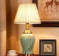Chinese-Style Ceramic Table Lamp Classical Household Bedside ...