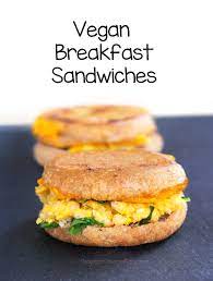 Totally Vegan And Soy Free This Vegan Breakfast Sandwich Recipe Is An Easy Healt Breakfast Sandwich Recipes Vegan Breakfast Recipes Healthy Breakfast Recipes