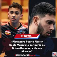 🥇🥈🏓 ¡Puerto Rico hace el 1-2 en dobles masculinos! 🇵🇷🔥 Ángel Naranjo  y Óscar Birriel se coronaron campeones del Caribe al conquistar el oro 🥇  en la final de dobles masculinos, demostrando