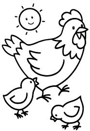 Img Dessins A Colorier Poule 1 Jpg Coloriage Animaux De La Ferme Coloriage Poussin Coloriage