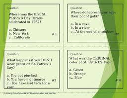 Once a year you see people wearing big green hats saying they are celebrating saint patrick's day. St Patrick S Day Trivia Task Cards By Julianne Zielinski Tpt