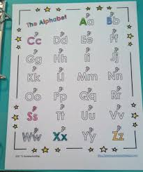 Place the letter identification sheet on the table in front . Color In Alphabet Progress Chart Recognition Sound Tj Homeschooling