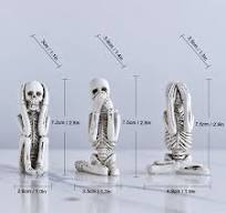 Halloween Party Meditation Yoga Pose Skeleton Figurines Skull-shaped  Statues Small Resin Sculpture Crafts Decoration Ornaments