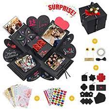 Veesun Boite Cadeau Creative Diy Surprise Explosion Boite Avec 6 Visages Memories Box Album Pho Boite Cadeau Anniversaire Cadeaux Creatifs Boites Cadeaux Noel