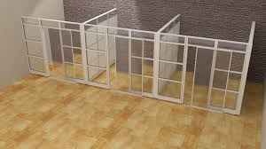 How can glass walls in office spaces affect the mood and productivity of employees? Contemporary Office Contemporary Cubicle Wall System Demountable Partitions Modular Room With Doors Office Cubicle Design Cubicle Design Glass Wall Systems