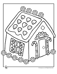 Gingerbread house coloring page from christmas gingerbread category. Gingerbread House Christmas Coloring Page Woo Jr Kids Activities