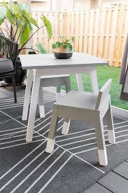 Modern Outdoor Kids Table Build Kidkraft Inspired Diy Kids Furniture Diy Kids Table Diy Kids Chair Diy Kids Furniture
