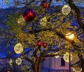 Christmas Outdoor Tree Decorations LED Motif 3D Hanging Ball Lights