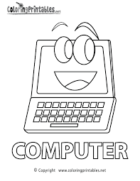 Coloring pages for children of all ages! Computer Coloring Page Printable Kindergarten Worksheets Computer Lab Lessons Color Worksheets
