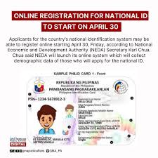 The initial registration of the national id system begun in october 12, where it prioritized registrants from the department of social welfare and development's (dswd) list to ease the financial assistance distribution process. L6pus87x3p5sfm