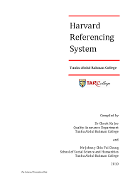 How to cite a source in harvard style? Pdf Harvard Referencing System Tar Kimm Lim Academia Edu