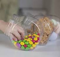 Half Gallon Large Clear Empty Plastic Storage Jar With Lid Round Food Grade  Wide Mouth Container Canister for Cookie Candy Sweet