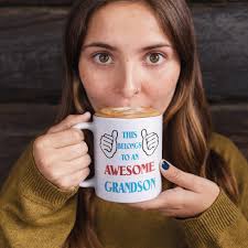 This Belongs to an Awesome Grandson Novelty Gift Ceramic Mug
