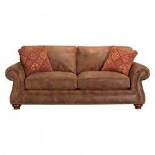 Broyhill Lauren 2 Brown Faux Leather Sofa And Pillows 021805 3q Great Furniture Deal Faux Leather Sofa Nebraska Furniture Mart Broyhill
