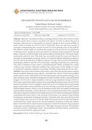 Bagaimanakah konsep kâfa'ah menurut para ulama dan dalam pasal 61 kompilasi hukum islam? Pdf The Concept Of Istita Ah Al Ba Ah In Marriage