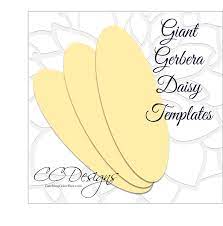 Giant Gerbera Daisy Paper Flower Template Paper Flowers Paper Flower Template Flower Template