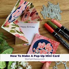 This is a tutorial video on how to make twist & pop card. How To Make A Pop Up Mini Card In Minutes Free Video Tutorial Stampin Savvy
