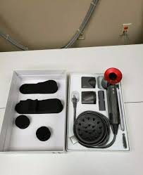 dyson supersonic hair dryer iron red open box new iron red hair dryer dyson