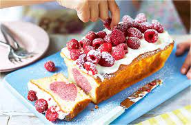 Raspberry Heart Loaf Cake Recipe Dessert Cake Recipes Dessert Recipes For Kids Food