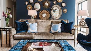 Blue and grey room bedroom decor navy white living pilesys. 20 Appealing Living Rooms With Gold And Navy Accents Home Design Lover