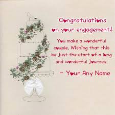 You won't spend too much time worrying about how to begin your card if you follow this simple tip. Engagement Wishes Congratulations Greeting Name Card Image My Name Pix Cards