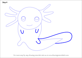 How to draw an axolotl step by step? Learn How To Draw An Axolotl For Kids Animals For Kids Step By Step Drawing Tutorials
