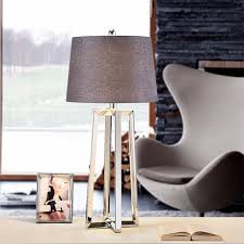 Stainless Steel Lamp Shades Big Modern Table Lamps For Living Room Bedroom Bedside Table Lamps Modern Fas Modern Table Lamp Lamps Living Room Table Lamp Design