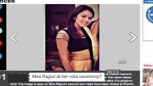 Mira rajput is an individual that is kind of odd in this manner since she seems to like the camera it doesn't seem as though mira was all that optimistic about the match between them but it is said that. Mira Rajput At Her Roka Ceremony Toi Youtube