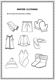 it s winter time clothes worksheet preschool kindergarten worksheets 
