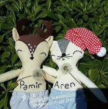 Uyku Arkadasi Kedi Ve Geyik Fabric Toys Oyuncak Toys Geyik
