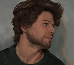 Willem Listening to Jude Tell a Story, Greene Street"​​​​​​​​  #alittlelifebookart by @holiewannadraw