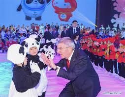 The mascot of the 1976 winter olympics was schneemann a snowman in a red tyrolean hat. Spaced Out Panda Is Mascot For 2022 Winter Olympics Supchina
