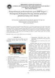1 karya tulis ilmiah skripsi, tesis, dan disertasi dr. Pdf Pengembangan Profesionalisme Guru Smp Negeri 1 Duampanua Kabupaten Pinrang Melalui Pelatihan Penulisan Karya Tulis Ilmiah