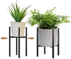 Elevate your space with beautiful indoor plant stands. Amazon Com 2 Pack Metal Plant Stand Indoor With Adjustable Width Fits 8 To 12 Inch Pots Mid Century Flower Holder For Corner Display Black Planter And Pot Not Included Everything Else