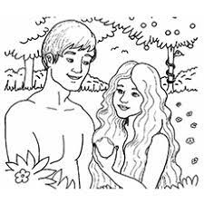 Colouring page of adam and eve ashamed after adam and eve ate the forbidden fuit …. Top 25 Freeprintable Adam And Eve Coloring Pages Online