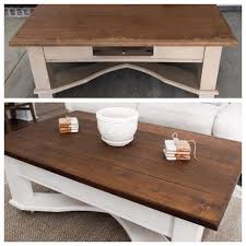 Beyond the cost savings that come with buying used furniture, you are supporting environmental sustainability. Solid Wood Coffee Table 40 At Goodwill Before And After Thriftstorehauls