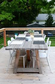 White Wash Timber Outdoor Table But Needs More Comfortable Seats Modern Design Rustic Outdoor Furniture Patio Decor Patio Design