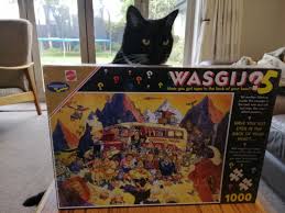 Woman and cat among the tree ferns. Waiting To Jigsaw Discoverywall Nz