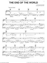 Carpenters The End Of The World Sheet Music For Voice Piano Or Guitar