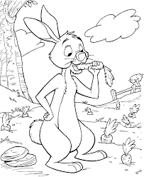 Image Detail For Rabbit Pooh Is Eatinga Carrot Coloring Book Art Disney Coloring Pages Winnie The Pooh Pictures