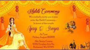 Hundreds of designs to choose from. Haldi Whatsapp Video Invitations Haldi Animated E Cards Inviter Com Youtube