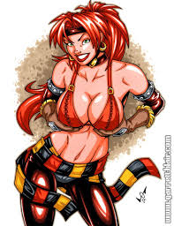 Increadible i love this comiks and monika is my favourite heroin. Red Monika Boobage By Gb2k On Deviantart Comics Girls Battle Chasers Superhero Art