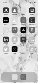 I've included a link to the icon pack on etsy belowblack & white icon pack. Monochrome App Icon Pack For Ios 14 White Grey Black