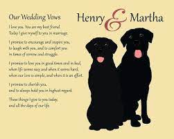 This Listing Is For A Customized 8x10 Print Of A Couple Portrait As Black Labrador Retriever Dogs With Your Wedding Vows Yo Couple Portraits Wedding Vows Vows