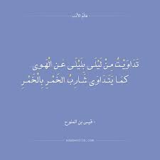 ابيات شعر غزليه لقيس بن الملوح مجنون ليلى عالم الأدب