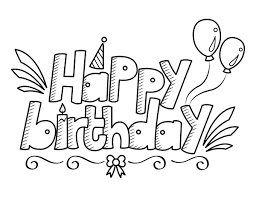 Here's a set of free printable alphabet letter images for you to download and print. Printable Bubble Letter Happy Birthday Coloring Page