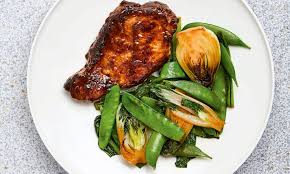 Preheat an oven to 400 degrees. Gordon S Fast Food Sticky Pork With Asian Greens Daily Mail Online