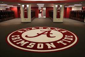 This pic of the university of alabama's locker room went viral a couple of days ago. University Of Alabama Football Team Locker Room 1 Of 3 Alabama Crimson Tide Logo In The Middle Alabama Football Alabama Crimson Tide Alabama Football Team