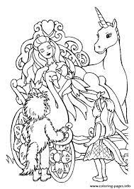 Unicorn and mermaid coloring page. The Barbie And The Unicorn Princess Coloring Pages Printable