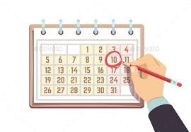 Hand With Pen Marks Date In Calendar Calendar Concept Marks